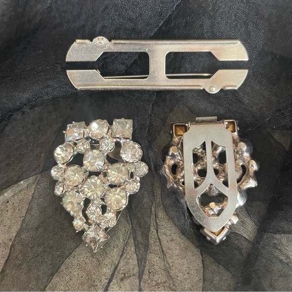 Antique Art Deco Duette Brooch Pin Vintage - Picture 12 of 15